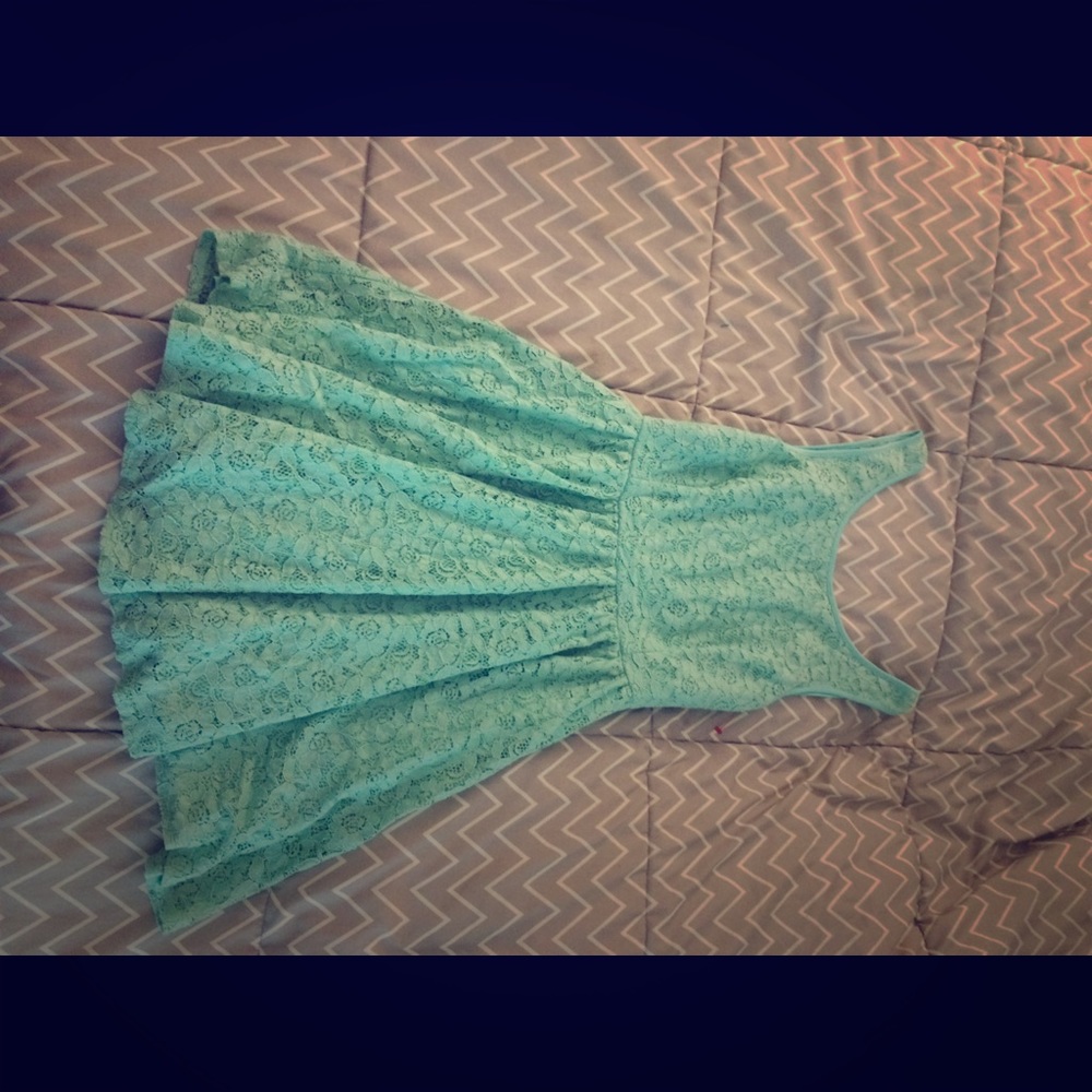 Pins and Needles Green Lace Dress
